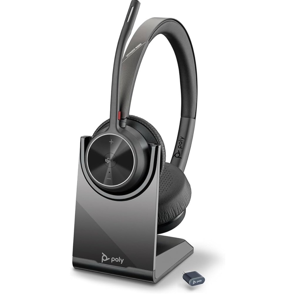 Poly Black Wireless Headset with Stand